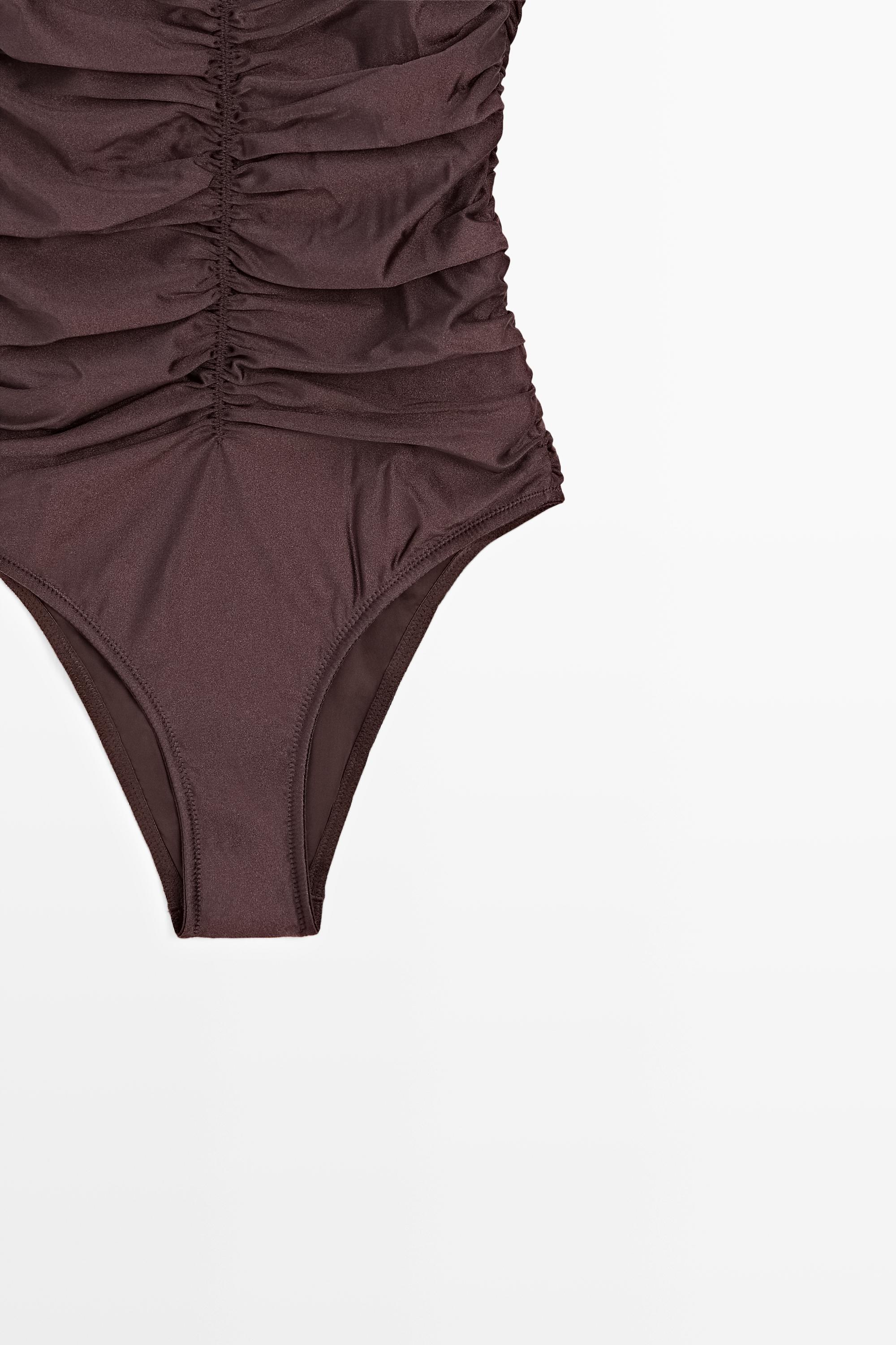 Maillot de bain froncé brillant